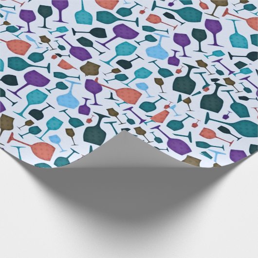 Weingläser! Geschenkpapier (Ecke)