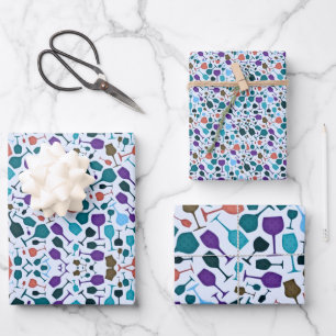Weingläser! Geschenkpapier Set