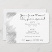 Weingläser Gourmet-Essen Weihnachtsessen Party Feiertagskarte (Rückseite)