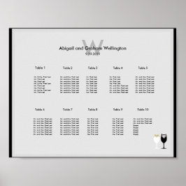 Weingläser Hochzeitskarte Poster