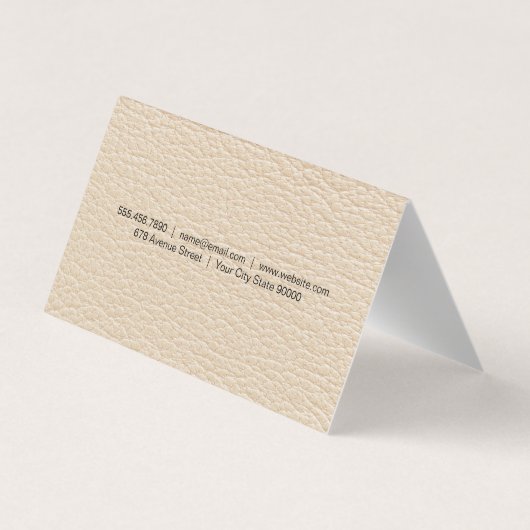 Weingläser | Ledertextur Visitenkarten (Rückseite)