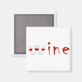 Weingläser Magnet (Vorderseite/Rückseite)