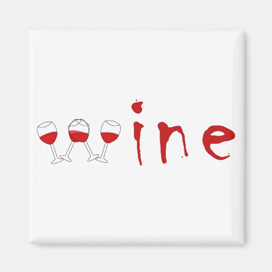 Weingläser Magnet (Vorne)