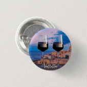 Weingläser mit Blick auf den Sonnenuntergang über  Button (Vorne & Hinten)