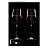 Weingläser mit Rotwein auf schwarz (Vorne)