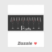 Weingläser mit Rotwein auf schwarz Aufkleber (Blatt)