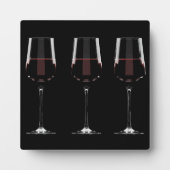 Weingläser mit Rotwein auf schwarz Fotoplatte (Vorderseite)