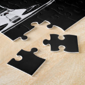 Weingläser mit Rotwein auf schwarz Puzzle (Seite)