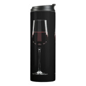 Weingläser mit Rotwein auf schwarz Thermosbecher (Nach links gedreht)