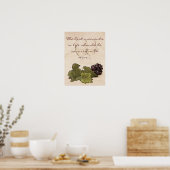 Weingläser mit Traubenplakat Poster (Küche)
