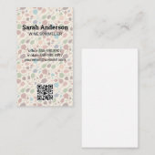 Weingläser Muster | QR-Prüfcode Visitenkarte (Vorne/Hinten)