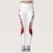 Weingläser Splashing Roter Wein Leggings (Vorderseite)