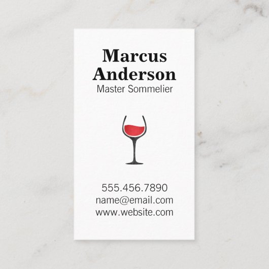 Weingläser | Stain Visitenkarte (Rückseite)