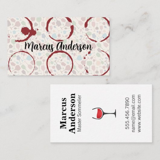 Weingläser | Stain Visitenkarte (Vorne/Hinten)