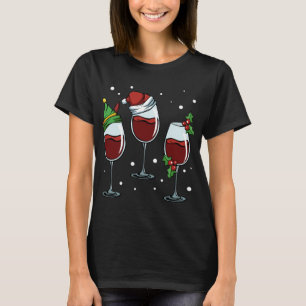 Weingläser Sweet Niedlich haben Spaß Weihnachten C T-Shirt
