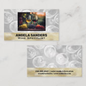 Weingläser | Trauben | Weinberg Visitenkarte (Vorne/Hinten)