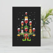 Weingläser Weihnachtsbaum Funny Winter Xmas Wome Save The Date (Stehend Vorderseite)