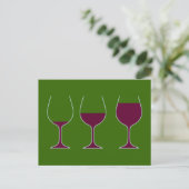 Weingläser Wein Gläser Gläser Postkarte (Stehend Vorderseite)