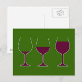 Weingläser Wein Gläser Gläser Postkarte (Vorne/Hinten)