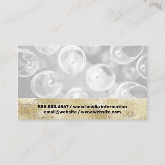 Weingläser | Wein Visitenkarte (Rückseite)