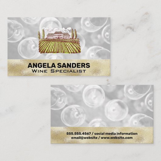 Weingläser | Wein Visitenkarte (Vorne/Hinten)