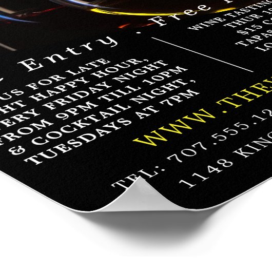 Weingläser, Weinwerbung/Bar Poster (Ecke)