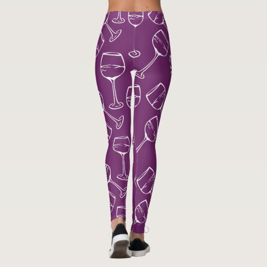 WEINGLASPATTER-Leggings Leggings (Rückseite)
