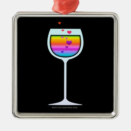 WEINGLASPREMIUM SILBERNES ORNAMENT (Vorne)