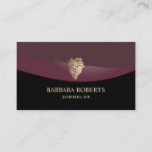 Weingold-Trauben Logo Burgund Sommelier Visitenkarte (Vorderseite)