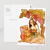 Weingöttin Postkarte (Vorne/Hinten)