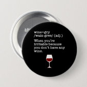 Weingrau Funny Wine Lover - Definition Button (Vorne & Hinten)