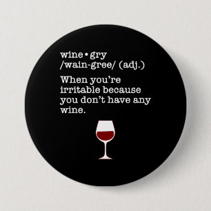 Weingrau Funny Wine Lover - Definition Button