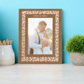 Weingrenze mit herzförmigen Blätter Geätzte Rahmen