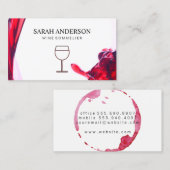 Weinguss mit Weinstock Visitenkarte (Vorne/Hinten)