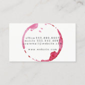 Weinguss mit Weinstock Visitenkarte (Rückseite)