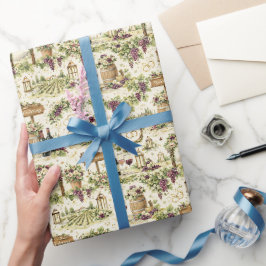 Weingut-Estate-Hochzeit-Aquarellmuster Geschenkpapier
