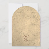 Weingut Hochzeit Eleganter Bogen Monogramm Einladung (Rückseite)