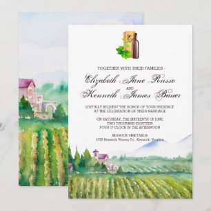 Weingut Hochzeits Einladung