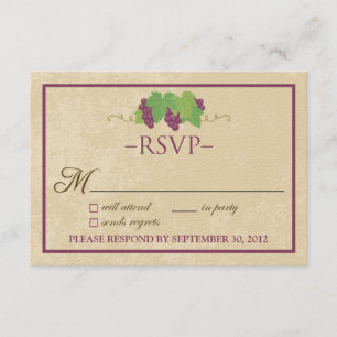 Weingut-RSVP-Karte (Pergament-Design) RSVP Karte