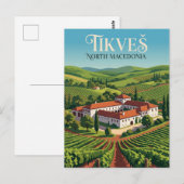 Weingut Tikveš Nordmazedonien Postkarte (Vorne/Hinten)