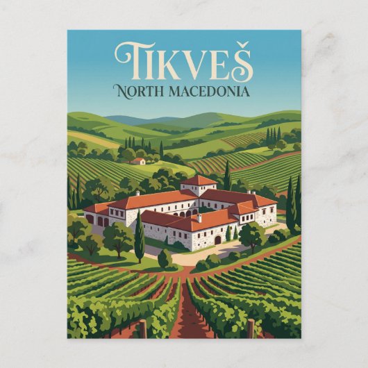 Weingut Tikveš Nordmazedonien Postkarte (Vorderseite)