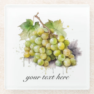 Weingut Wasserfarbe Trauben, individuell Glasuntersetzer