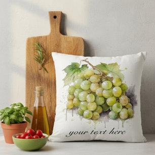 Weingut Wasserfarbe Trauben, individuell Kissen