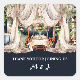 Weingut Weinberg Tuskanische Landschaft Winzerei T Quadratischer Aufkleber