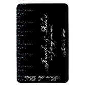 Weingüterhochzeit um Mitternacht retten Datum Magnet (Vertikal)