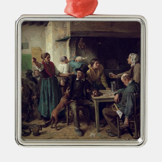 Weinhandlung Montag, 1858 Silbernes Ornament (Vorne)