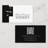 Weinhersteller Sommelier Weinkeller Schwarzer Glet Visitenkarte (Vorne/Hinten)