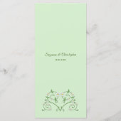 Weinherz auf Mint Multi-Course Menü Menükarte (Rückseite)