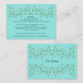 Weinherz Trellis auf Blue Enclosure Card Begleitkarte (Vorne/Hinten)