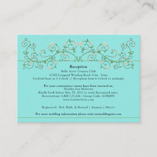 Weinherz Trellis auf Blue Enclosure Card Begleitkarte (Vorderseite)